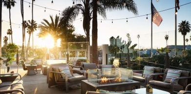 Beautiful rooftop ideal for coworking at Sonesta Redondo Beach & Marina.