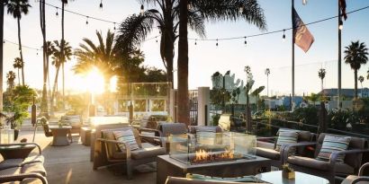 Beautiful rooftop ideal for coworking at Sonesta Redondo Beach & Marina.