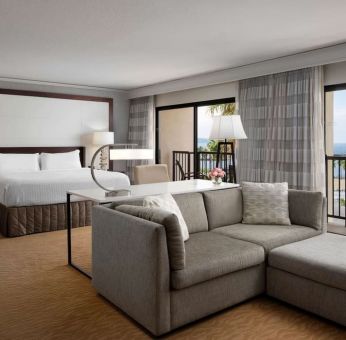 Spacious king room at Sonesta Redondo Beach & Marina.