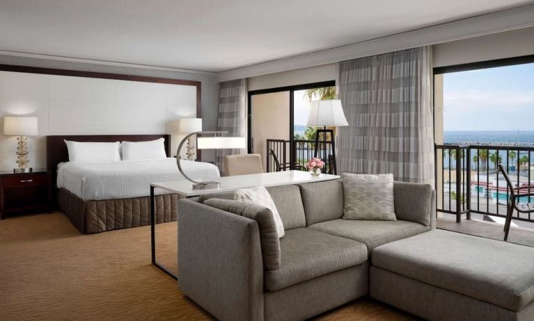 Spacious king room at Sonesta Redondo Beach & Marina.