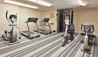 Sonesta Simply Suites Cleveland North Olmsted Airport’s fitness center has an assortment of exercise equipment including treadmills and cycling machines.