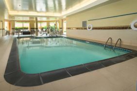 Sonesta Select Allentown Bethlehem Airport’s indoor pool has a lift, and numerous chairs nearby.