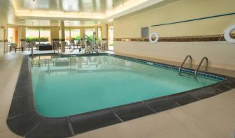 Sonesta Select Allentown Bethlehem Airport’s indoor pool has a lift, and numerous chairs nearby.