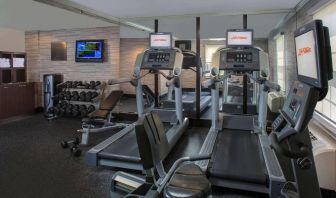 Sonesta Select Boston Lowell Chelmsford’s fitness center is equipped with exercise machines including treadmills, in addition to free weights.