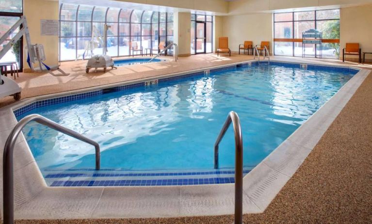 Sonesta Select Boston Milford’s indoor pool includes a lift and had a nearby hot tub.