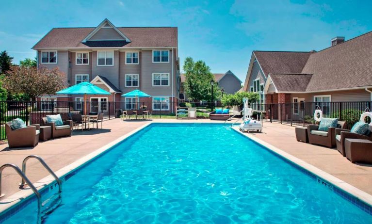 The hotel’s outdoor pool has armchairs and shaded tables/chairs nearby, and is equipped with a lift.