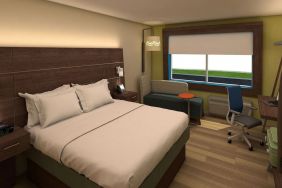 King bed with work desk at Holiday Inn Express & Suites Bensenville - O'Hare.