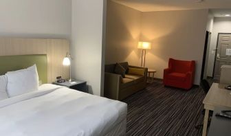 Spacious king room with private bathroom at Country Inn & Suites By Radisson, Chicago O'Hare South.