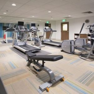 Fitness center at Holiday Inn Express & Suites Yorkville.