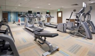 Fitness center at Holiday Inn Express & Suites Yorkville.