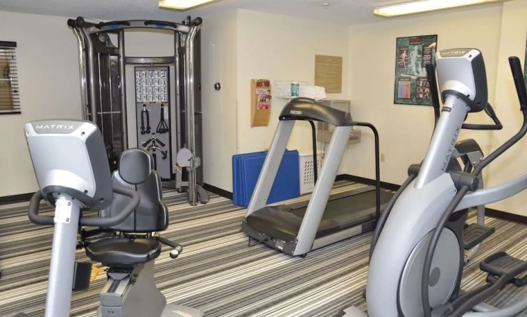 Fitness center at Sonesta Simply Suites Detroit Warren.