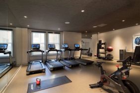 The Clift Royal Sonesta’s fitness center has numerous exercise machines and free weights, including kettlebells.