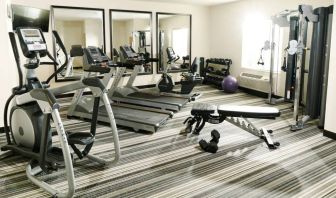 Sonesta Simply Suites Detroit Ann Arbor’s fitness center comes with free weights and a bench, plus various exercise machines.