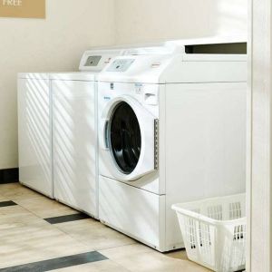 The hotel’s laundry room has multiple machines to make life easy for guests.