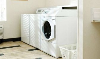 The hotel’s laundry room has multiple machines to make life easy for guests.