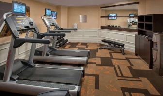 Sonesta Select Tinton Falls Eatontown’s fitness center includes both treadmills and free weights for guests to use.