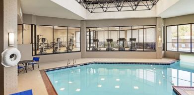 Relaxing pool area at Sonesta Atlanta Northwest Galleria.