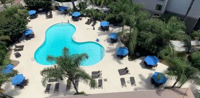 Relaxing outdoor pool at Sonesta Anaheim Resort Area.