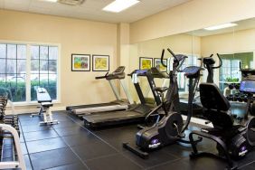 Both free weights and a range of different exercise machines are available at the hotel fitness center.