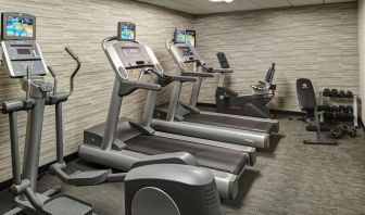 Fitness center at Sonesta Select Milwaukee Brookfield.