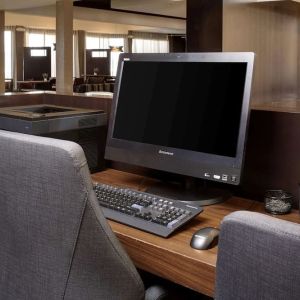 Business center at Sonesta Select Milwaukee Brookfield.