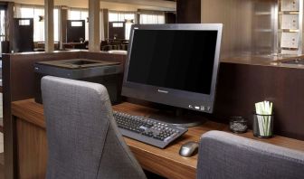 Business center at Sonesta Select Milwaukee Brookfield.