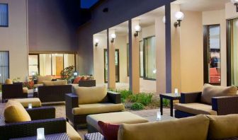 Outdoor lounge area at Sonesta Select Milwaukee Brookfield.