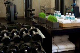 The Shelburne Sonesta New York’s fitness center has free weights and exercise machines for guests to use, and plenty of towels and bottled water.