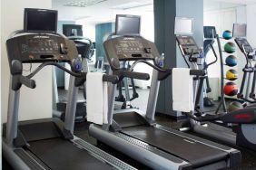 The hotel’s fitness center is equipped with gym balls and a range of exercise machines, including treadmills and ellipticals.