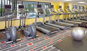 Sonesta Nashville Airport’s fitness center is equipped with gym balls, free weights, assorted exercise machines, and is adjacent to the indoor pool.