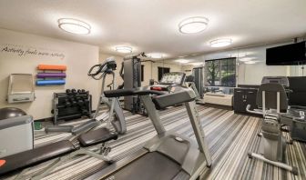 Sonesta Simply Suites Hampton’s fitness center is equipped with free weights, a widescreen TV, and a range of exercise machines.