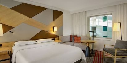 Day use room with natural light at Sheraton Amsterdam Airport Hotel And Conference Center.