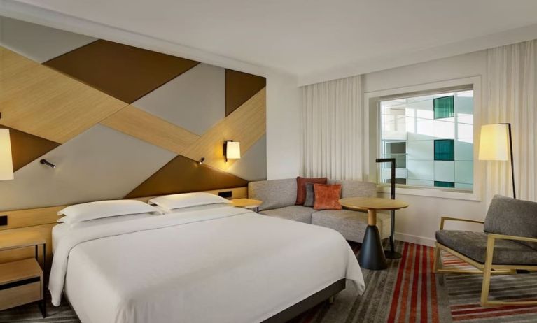 Day use room with natural light at Sheraton Amsterdam Airport Hotel And Conference Center.