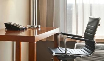 Work desk in day use room at Novotel Toronto Vaughan Centre.