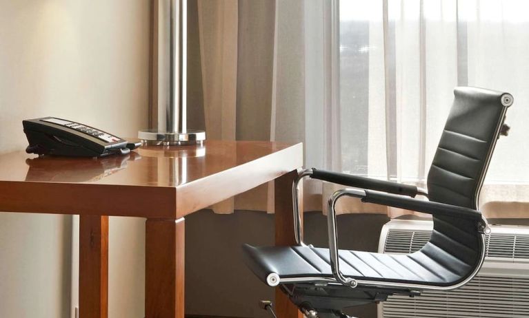 Work desk in day use room at Novotel Toronto Vaughan Centre.