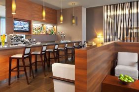 Bar and coworking space at Novotel Toronto Vaughan Centre.