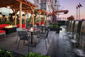 Outdoor terrace at Novotel Toronto Vaughan Centre.