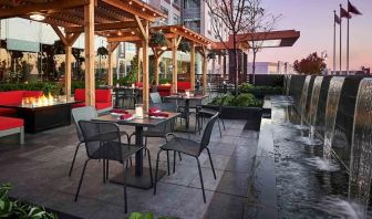 Outdoor terrace at Novotel Toronto Vaughan Centre.