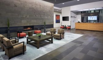 Lounge and coworking space at Novotel Toronto Vaughan Centre.