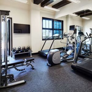 Fitness center available at Hotel Figueroa.