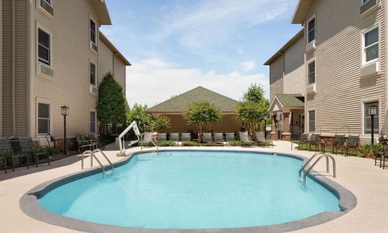 Large outdoor pool at Hampton Inn & Suites Springdale.