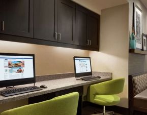 Business center with PC, internet, and printer at Hampton Inn & Suites Springdale.