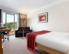 Day use room with TV and work space at Hilton Leicester.