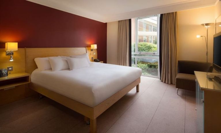 King room with natural light at Hilton Leicester.