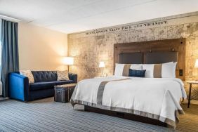 King bed with natural light at EnVision Hotel St. Paul South.