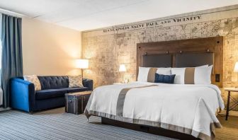 King bed with natural light at EnVision Hotel St. Paul South.