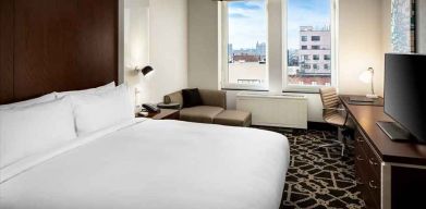 Day use room at Hilton Brooklyn New York.