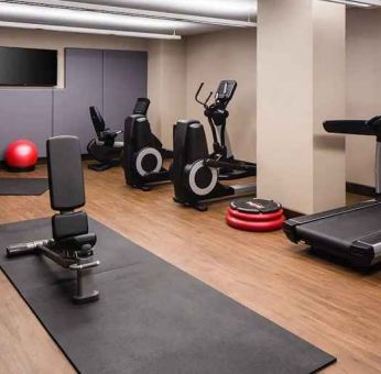 Gym available at Hilton Brooklyn New York.