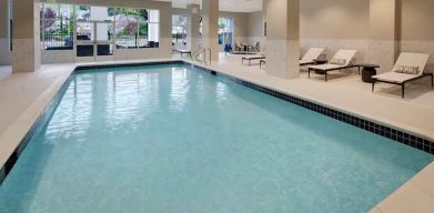 Indoor pool at Embassy Suites By Hilton San Rafael Marin County.
