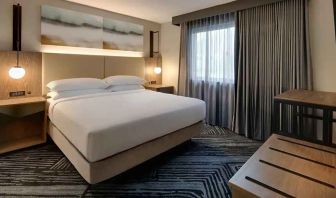 King room with natural light at Embassy Suites By Hilton San Rafael Marin County.
